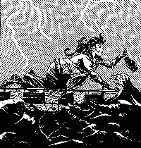 Across the river bridge a
                girl came creeping on the ties...