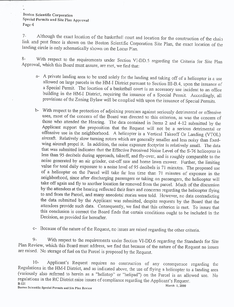 BSCHelipadApp2007_21ExhibI4 Exhibit I - Decision dated March 24, 2000