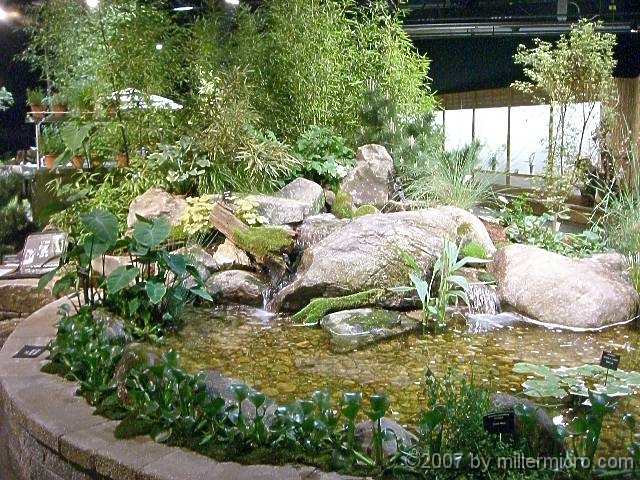 070323FlowerShow675 Ponds, waterfalls, lots of water.