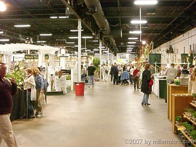 070323FlowerShow738 Aisles full of exhibits fan out in many directions.