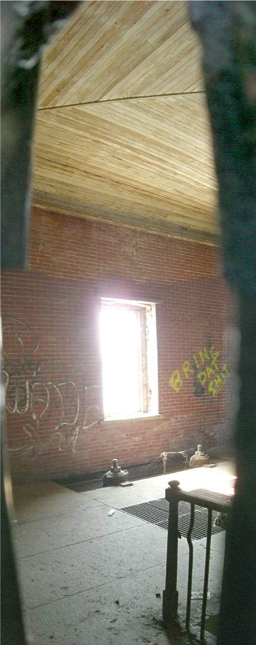 Cochituate Gate House
      (inside, looking west)